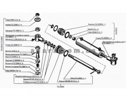 Схема циліндра з наконечниками Нива СК-5М