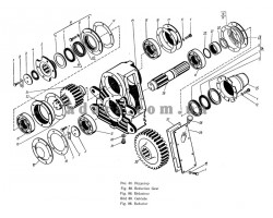 Схема одношвидкісного редуктора механізму відбору потужності К-701 і К-700А