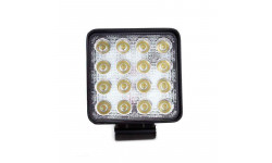 Фара LED прямокутна 48W, 16 ламп, 110*164мм, широкий промінь.