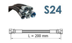 Рукав высокого давления 1SN, S24 длина 0,2 метра d=12 мм