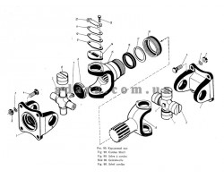 Схема вала карданного 1 механізму відбору потужності К-701 і К-700А