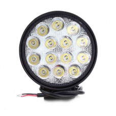 Фара LED кругла 42W, 14 ламп, 116*137,5мм, вузький промінь.