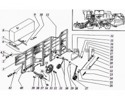 145) Молотилка - Панель правая каркаса молотилки