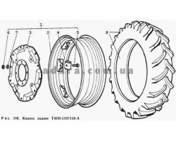 Схема колеса заднього Т40Н-3107150-А