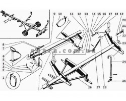 228) Жнивна частина - Рама візка для жатки