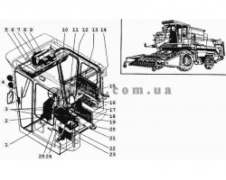 Схема кабіни 1 Дон-1500Б