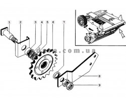 227) Жнивна частина - Зірочка натяжна контрпривідного вала