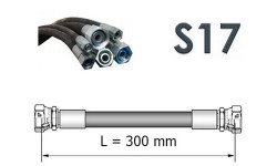 Рукав высокого давления РВД однооплеточный S17 (под ключ 17) длина 0,3 метра