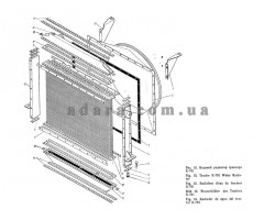10) Моторная установка - Радиатор водяной трактора К-701