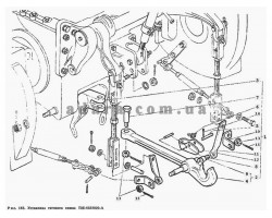 Схема установки тягового гака Т25-4632020-А Т-40
