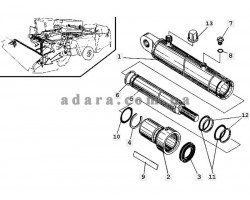 331) Гидрооборудование - Гидроцилиндр подъема мотовила