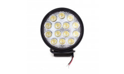 Фара LED круглая 42W, 14 ламп, 116*137,5мм, широкий луч.