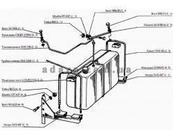 26)Двигатель-Система питания-Установка топливного бака