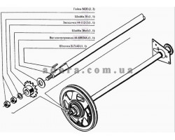 Схема контрпривода заднього 2 Нива СК-5М