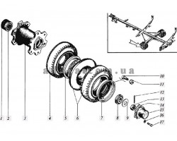 135) Жатвенная часть - Блок колес тележки