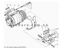 117)Электрооборудование -Установка генератора Д144-3701000-В