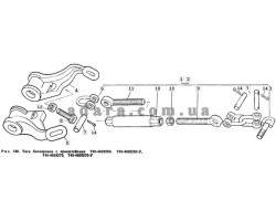 Схема тяги блокування з кронштейнами Т40-4628260 Т-40