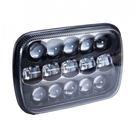 Фара LED прямокутна 95W (елемент оптичний) (ближній + дальній)