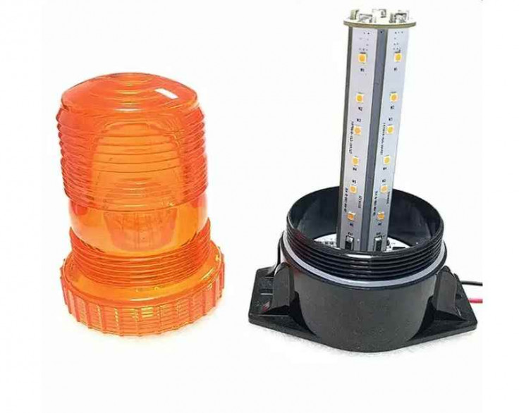 Маячок LED проблесковый 12В/24В, 30 LED диодов (8 вариантов вспышки) Маячок LED проблесковый 12В/24В, 30 LED диодов (8 вариантов вспышки)