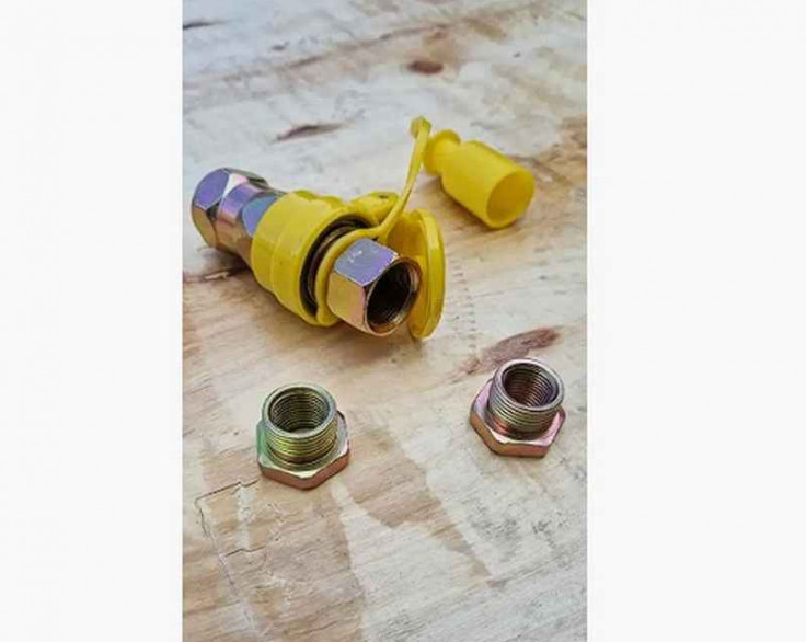 Разъемник пневматический (Евро) М22х1,5 (желтый) Разъемник пневматический (Евро) М22х1,5 (желтый)