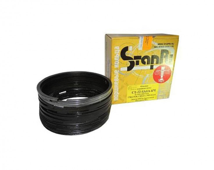 Комплект поршневых колец СМД-22 (СМД-21, СМД-22А) (под 1 маслосъемное кольцо) Стапри Комплект поршневых колец СМД-22 (СМД-21, СМД-22А) (под 1 маслосъемное кольцо) Стапри