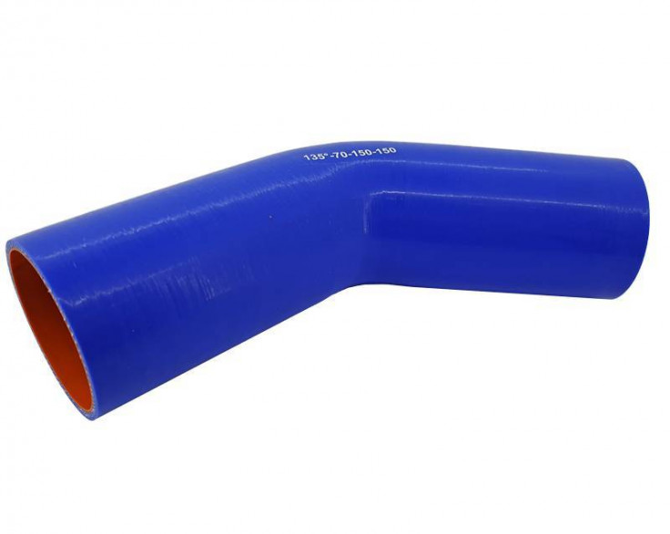 Патрубок силиконовый (L=150х150мм угол 135° d=70 s=4мм) Патрубок силиконовый (L=150х150мм угол 135° d=70 s=4мм)