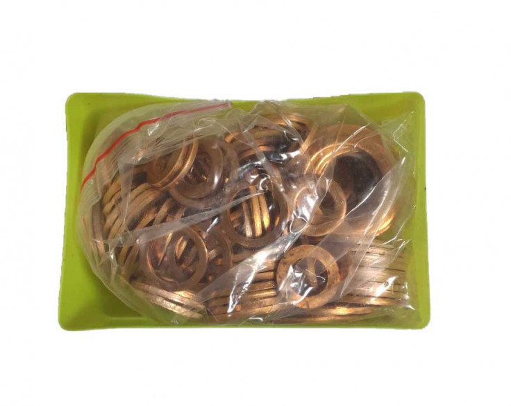 Набір мідних шайб, метричних, великий, Дехен Набір мідних шайб, метричних, великий, Дехен