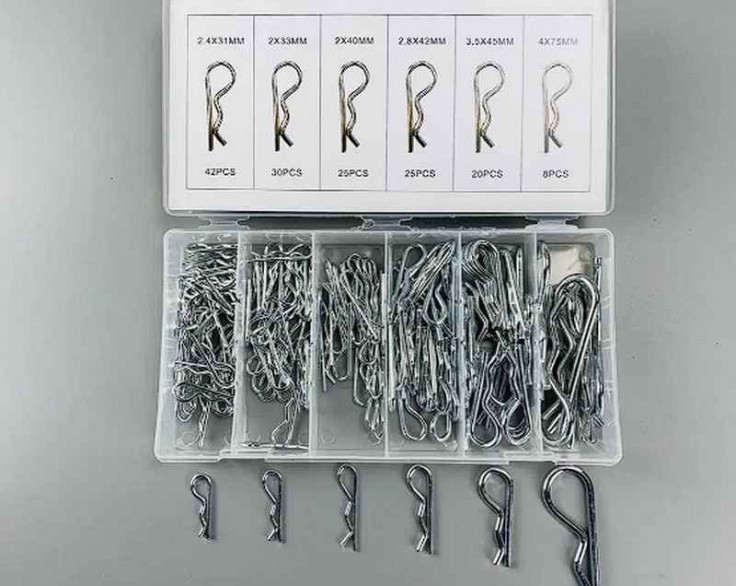 Набір метричних шплінтів R 150 шт. 6 видів Набір метричних шплінтів R 150 шт. 6 видів