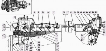 Схема системи топлівнойСМД-31А