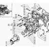 Схема картера і кришки СМД-31А Дон-1500Б