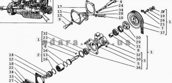 43) СМД-31А - Установка гідронасоса 2
