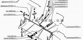 Схема гідрообладнання 3 Нива СК-5М