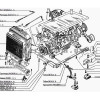 Схема моторной группы с двигателем СМД-22А Нива СК-5М