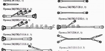 Схема електричних проводів Нива СК-5М