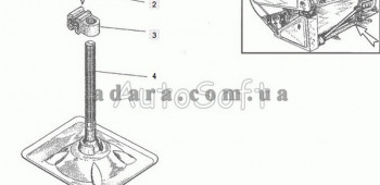 Схема опори жатки 3518050-12350 Нива СК-5М