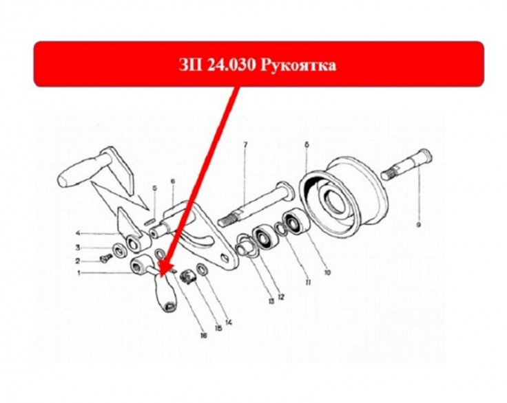 Рукоятка ЗП 24.030 Рукоятка ЗП 24.030