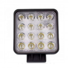 Фара LED прямоугольная 48W, 16 ламп, 110*164мм, узкий луч.