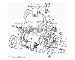 Схема двигуна ПД8-0000100 3