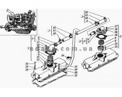 Каталог деталей СМД-31А - колпака головки цилиндров Дон-1500А