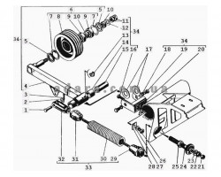139) Моторно-силовая установка - Натяжное устройство