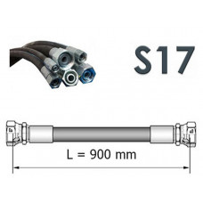 Рукав высокого давления РВД однооплеточный S17 (под ключ 17) длина 0,9 метра