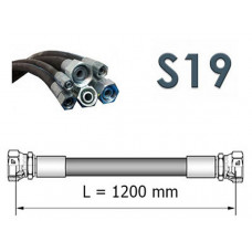 Рукав высокого давления РВД двойная оплетка 2SN, S19 (ключ 19), длина 1,2 метра