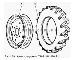 Схема колеса переднього Т40А-3101010-А1