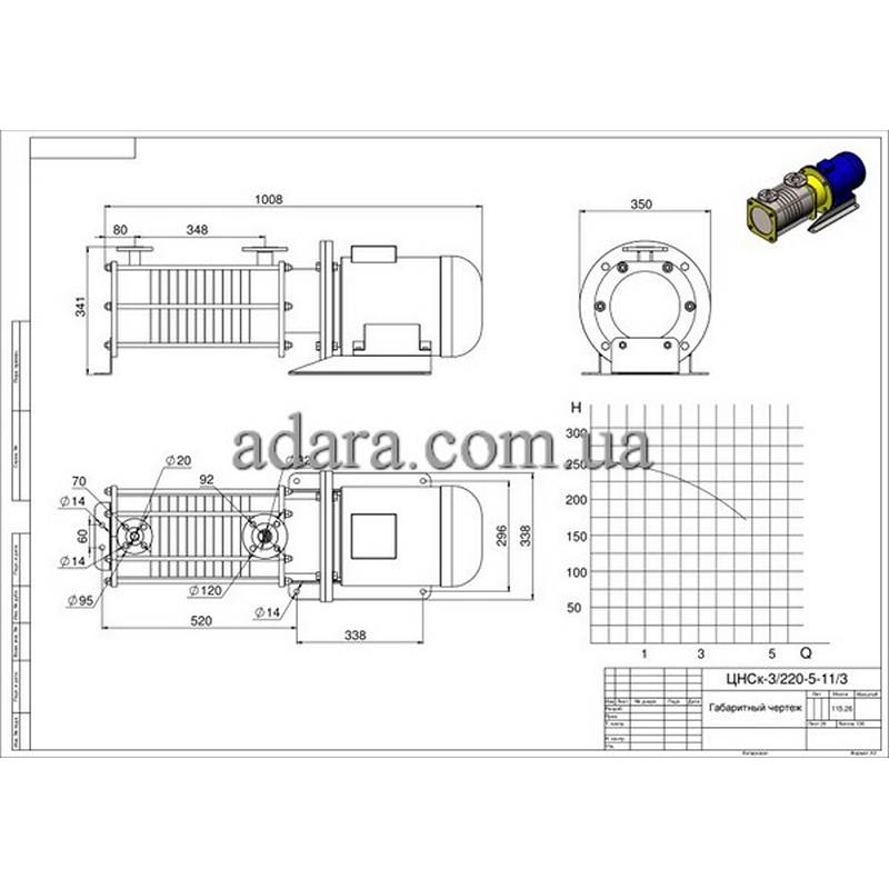 Насос центробежный секционный ЦНСк-3-220 (ЦНС-3/220) нержавейка