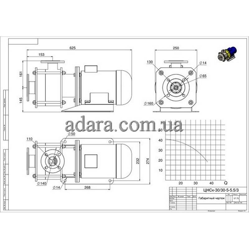 Насос центробежный секционный ЦНСк-30-30 (ЦНС-30/30) нержавейка