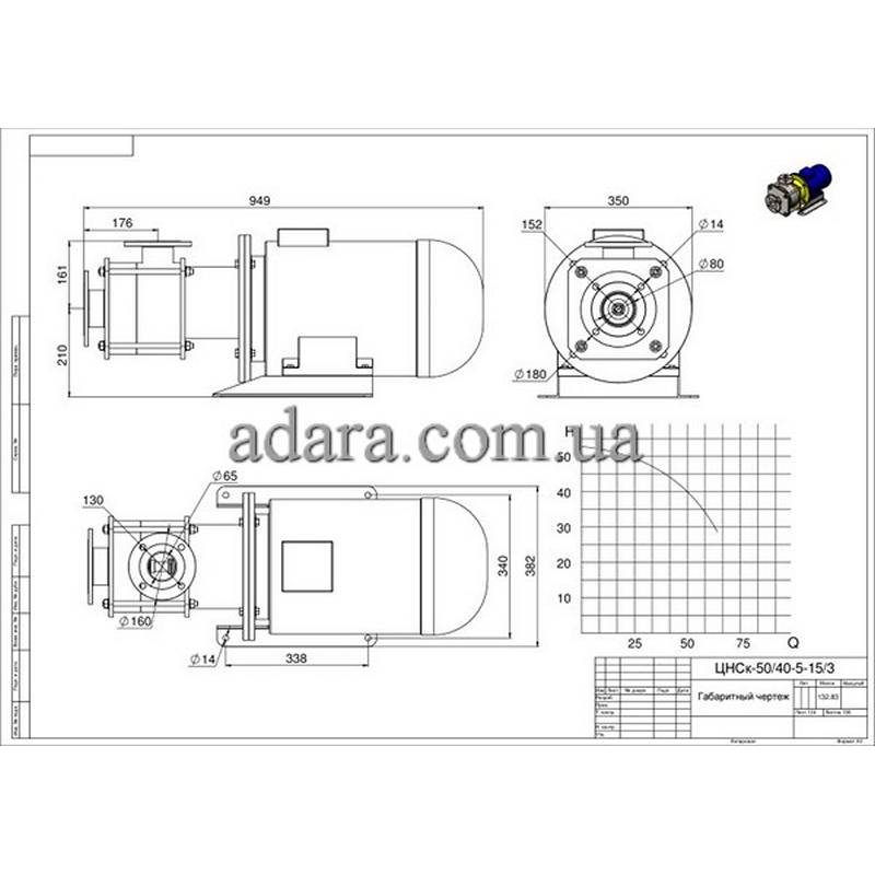 Насос центробежный секционный ЦНСк-50-40 (ЦНС-50/40) нержавейка