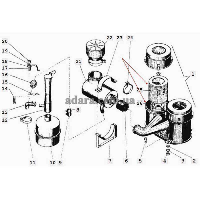Фильтр элемент воздушный двигатель 250И-1109080(А) ЯМЗ (ДОН-1500Б) (Ливны) комплект