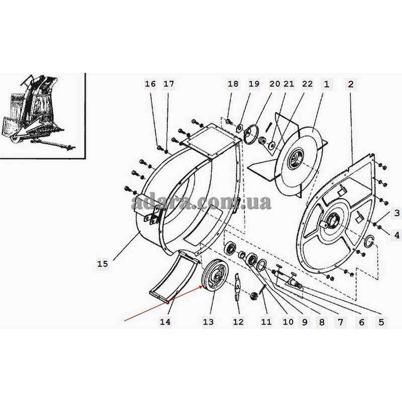 Шкив ротора вентилятора (измельчителя) (Алюминий) РСМ-10.14.01.100А Дон-1500А 
